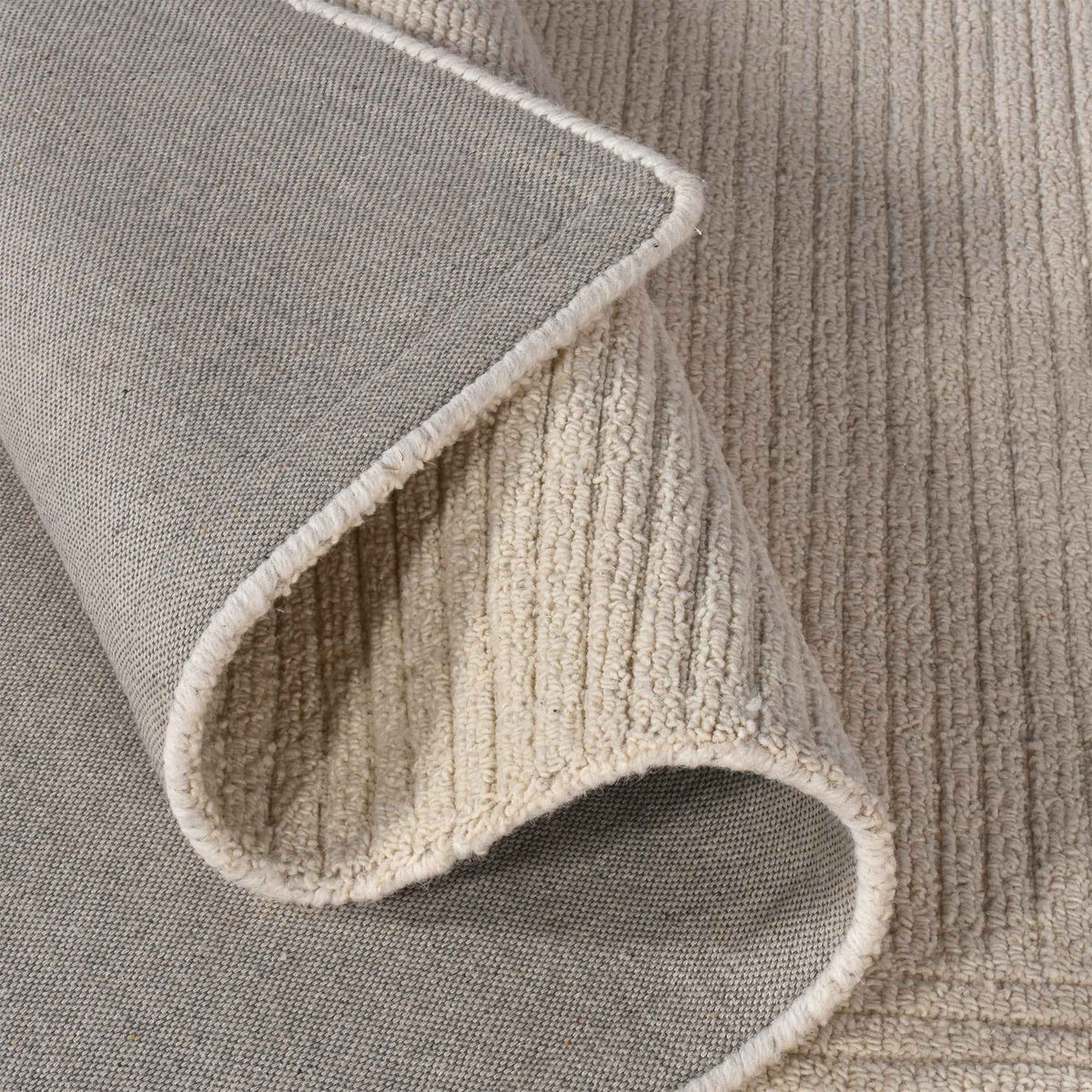 Monolith & Heart Argentina Hand-Woven Wool Rug, Natural White