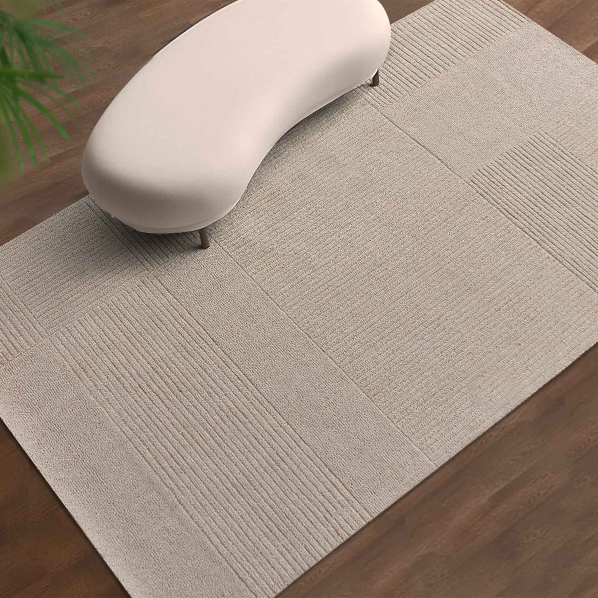 Monolith & Heart Argentina Hand-Woven Wool Rug, Natural White