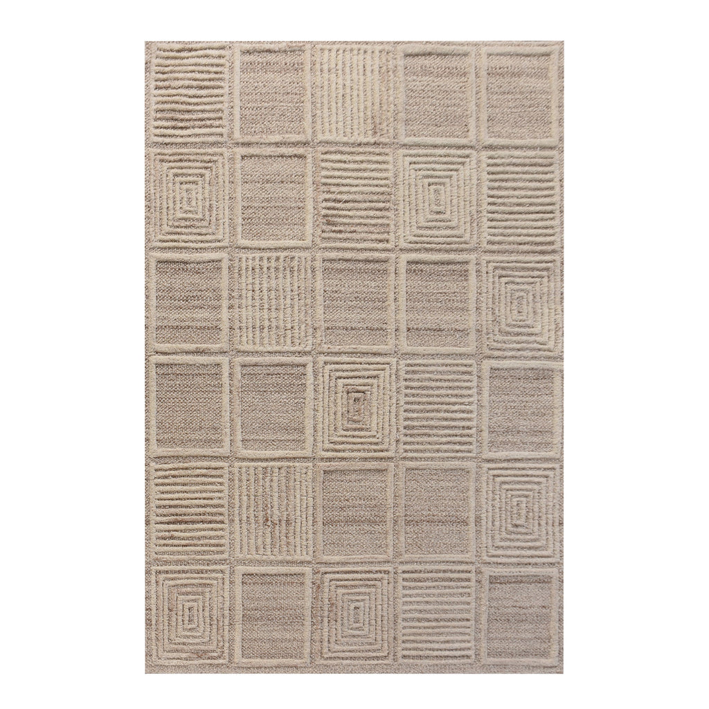 Area Rug, Bedroom Rug, Living Room Rug, Living Area Rug, Indian Rug, Office Carpet, Office Rug, Shop Rug Online, Wool, Natural White, Beige, Hand woven, Cut And Loop, geometric