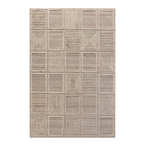 Area Rug, Bedroom Rug, Living Room Rug, Living Area Rug, Indian Rug, Office Carpet, Office Rug, Shop Rug Online, Wool, Natural White, Beige, Hand woven, Cut And Loop, geometric