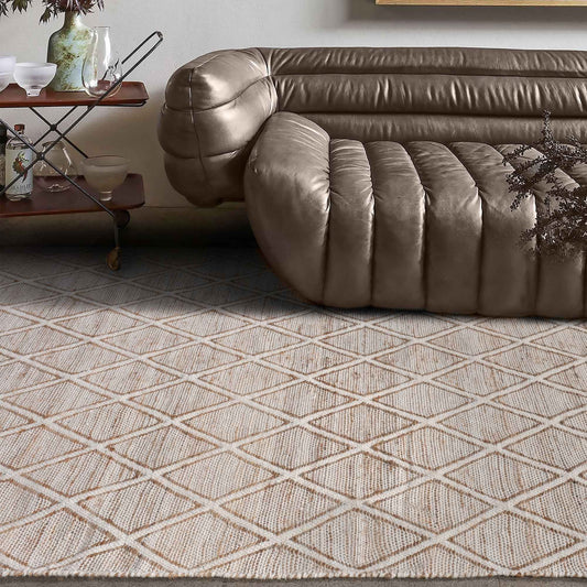 ATERNO RUG - NATURAL/IVORY - JUTE/WOOL
