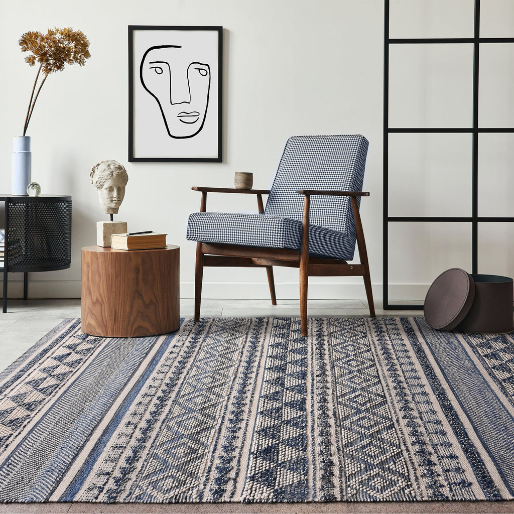 AZOV RUG - DENIM/ WOOL