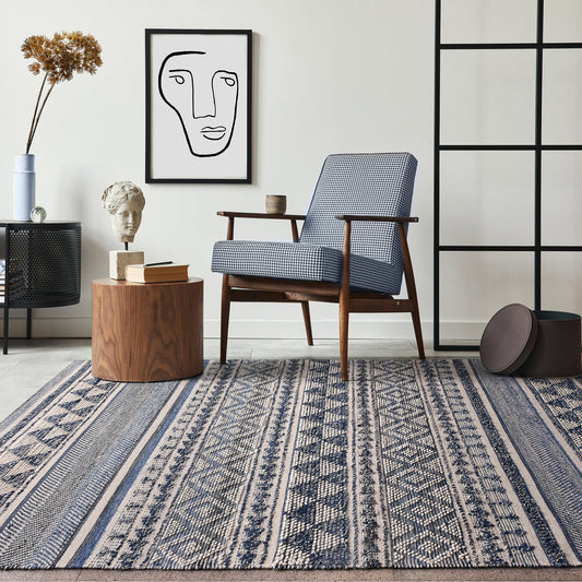 AZOV RUG - DENIM/ WOOL