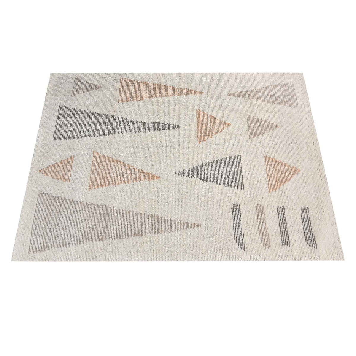 Monolith & Heart Bafing Hand-Woven & Over-Tufted Wool Rug, Ivory & Multi