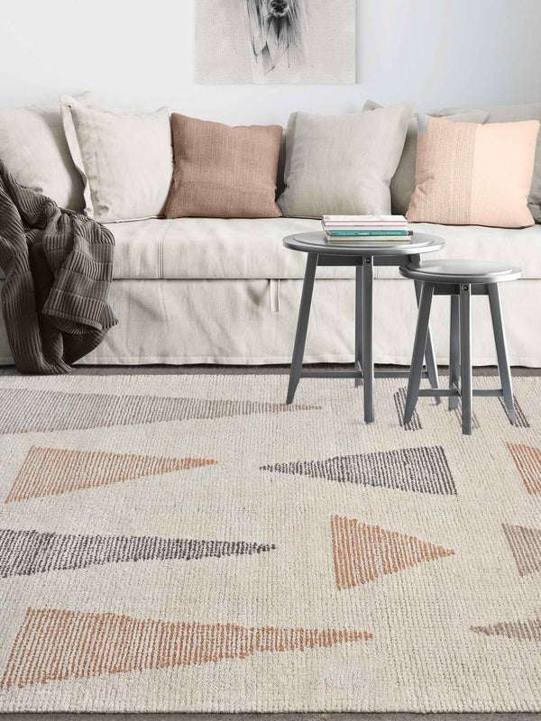 BAFING RUG - IVORY/MULTI - WOOL - HAND WOVEN, OVER TUFTED