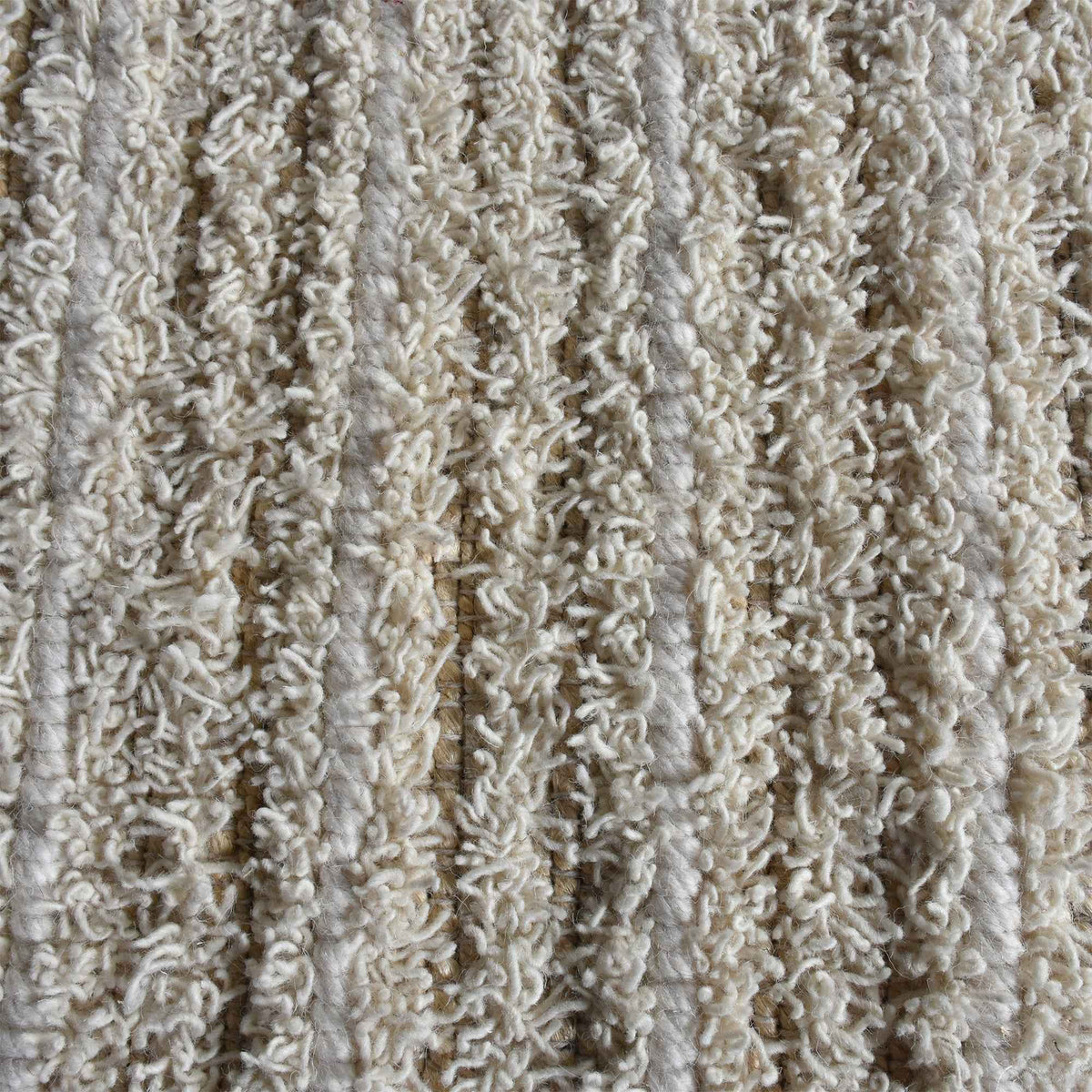 Monolith & Heart Bakun Hand-Woven Jute & Wool Rug, Natural White & Natural