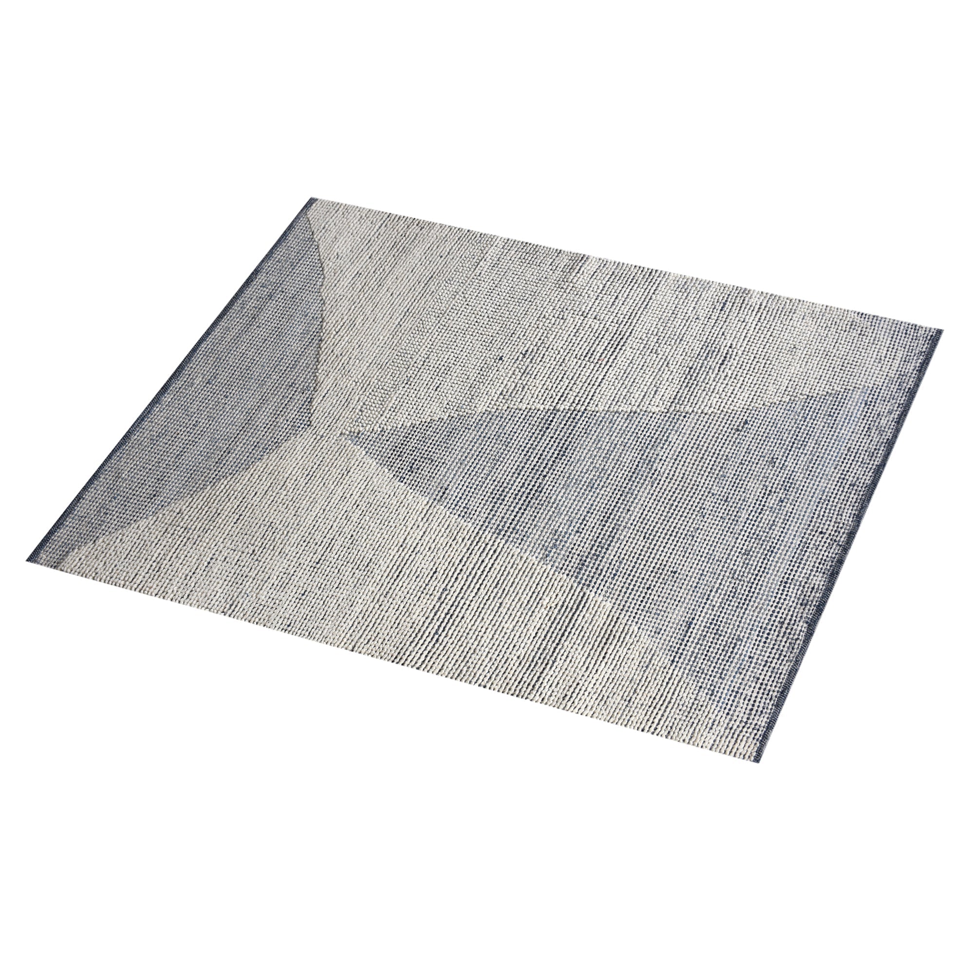 BANKSIA RUG - IVORY/BLUE - HAND WOVEN - COTTON DENIM/WOOL