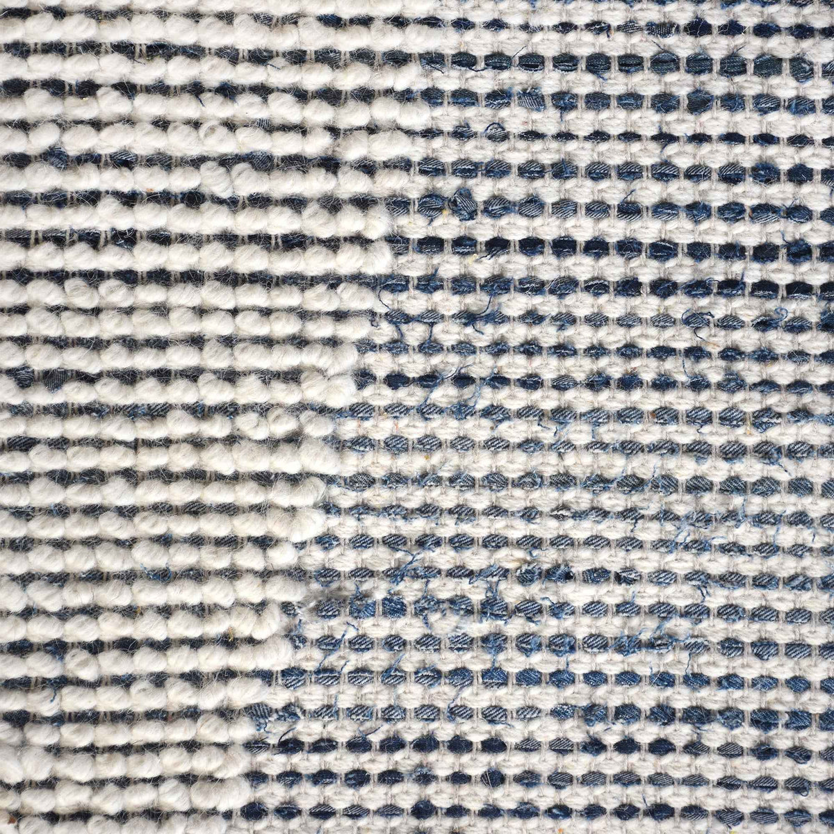 Monolith & Heart Banksia Hand-Woven Reclaimed Denim & Wool Rug, Blue