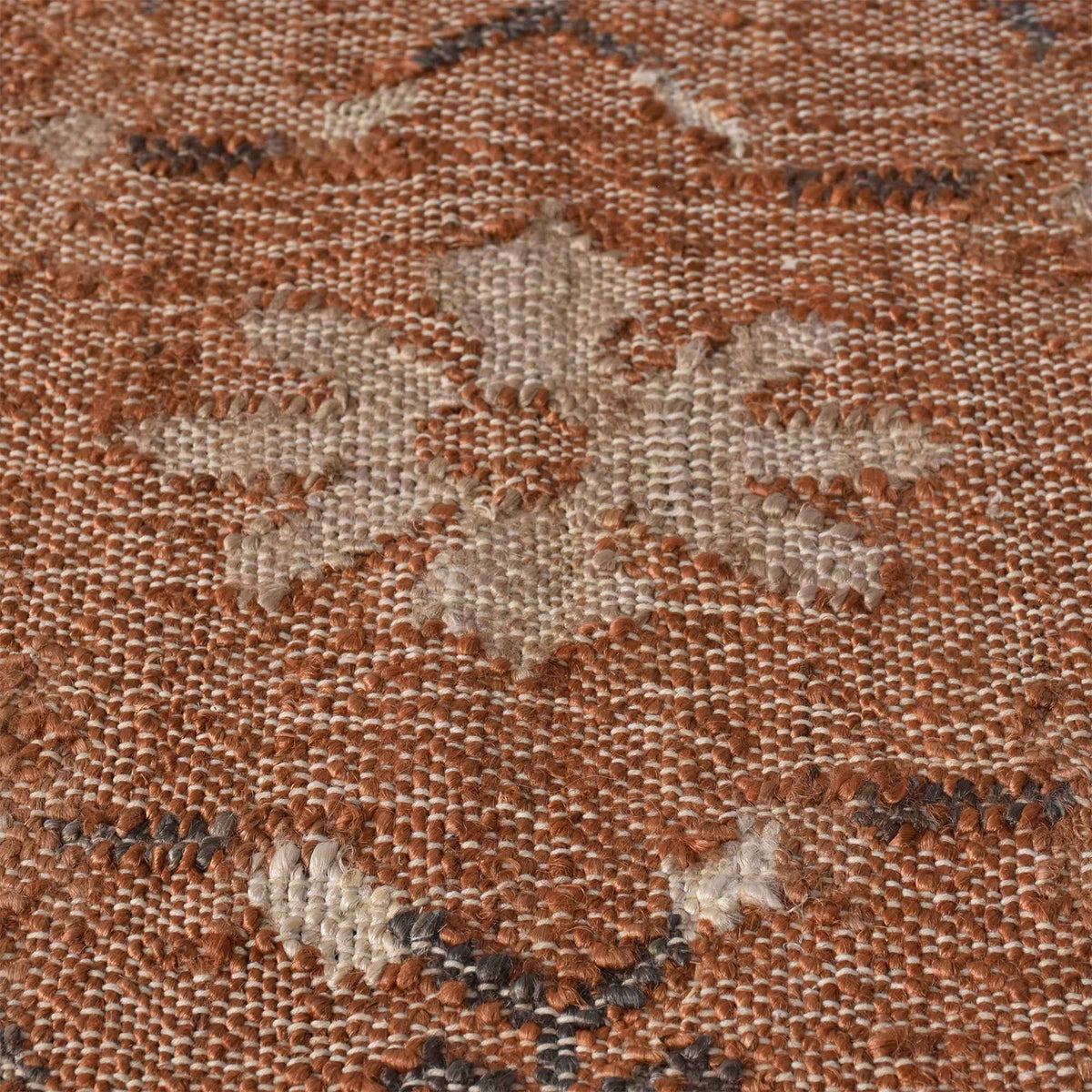 Monolith & Heart Barroso Punja Kelim Jute Rug, Natural White & Multi