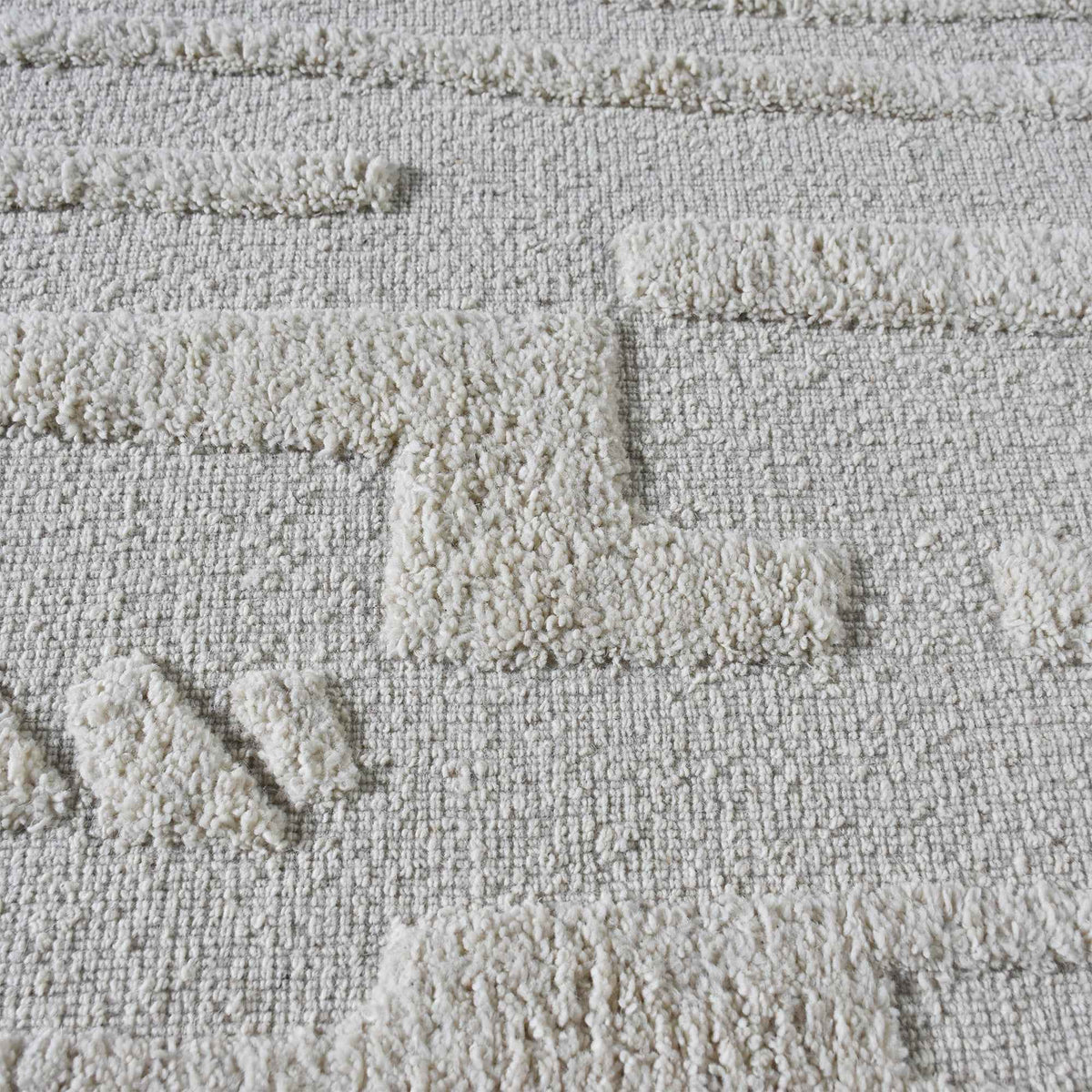 Monolith & Heart Belley Hand-Woven & Over-Tufted Wool Rug, Natural White
