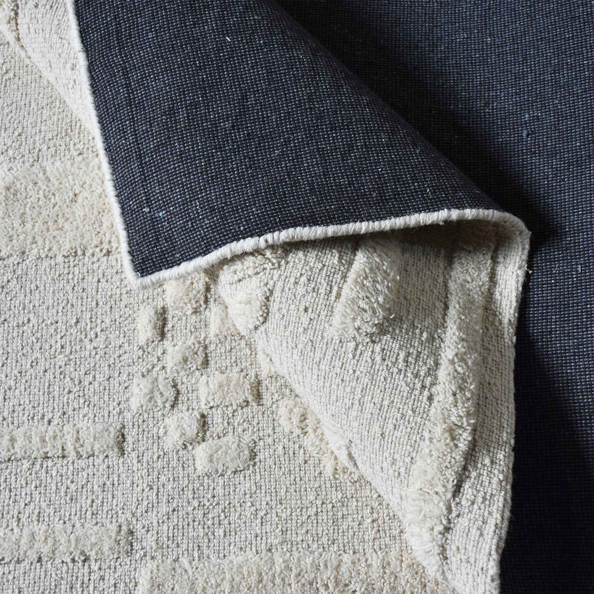Monolith & Heart Belley Hand-Woven & Over-Tufted Wool Rug, Natural White