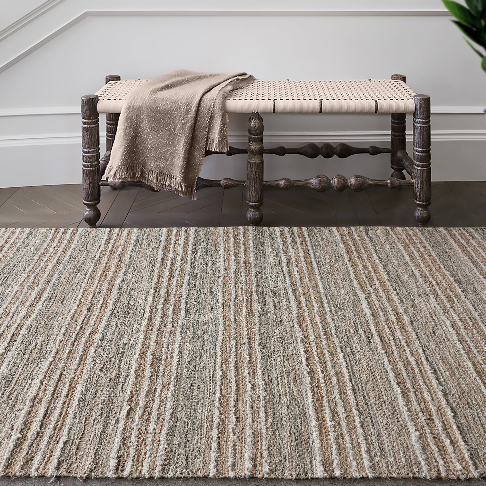 BENTO RUG - NATURAL/BEIGE - DENIM/COTTON SALVAGE