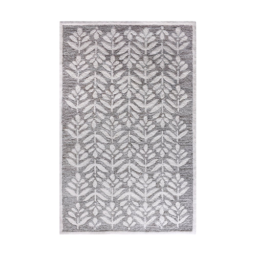 BESAR-II RUG - BEIGE/WHITE - HAND TUFTED - COTTON DENIM/WOOL