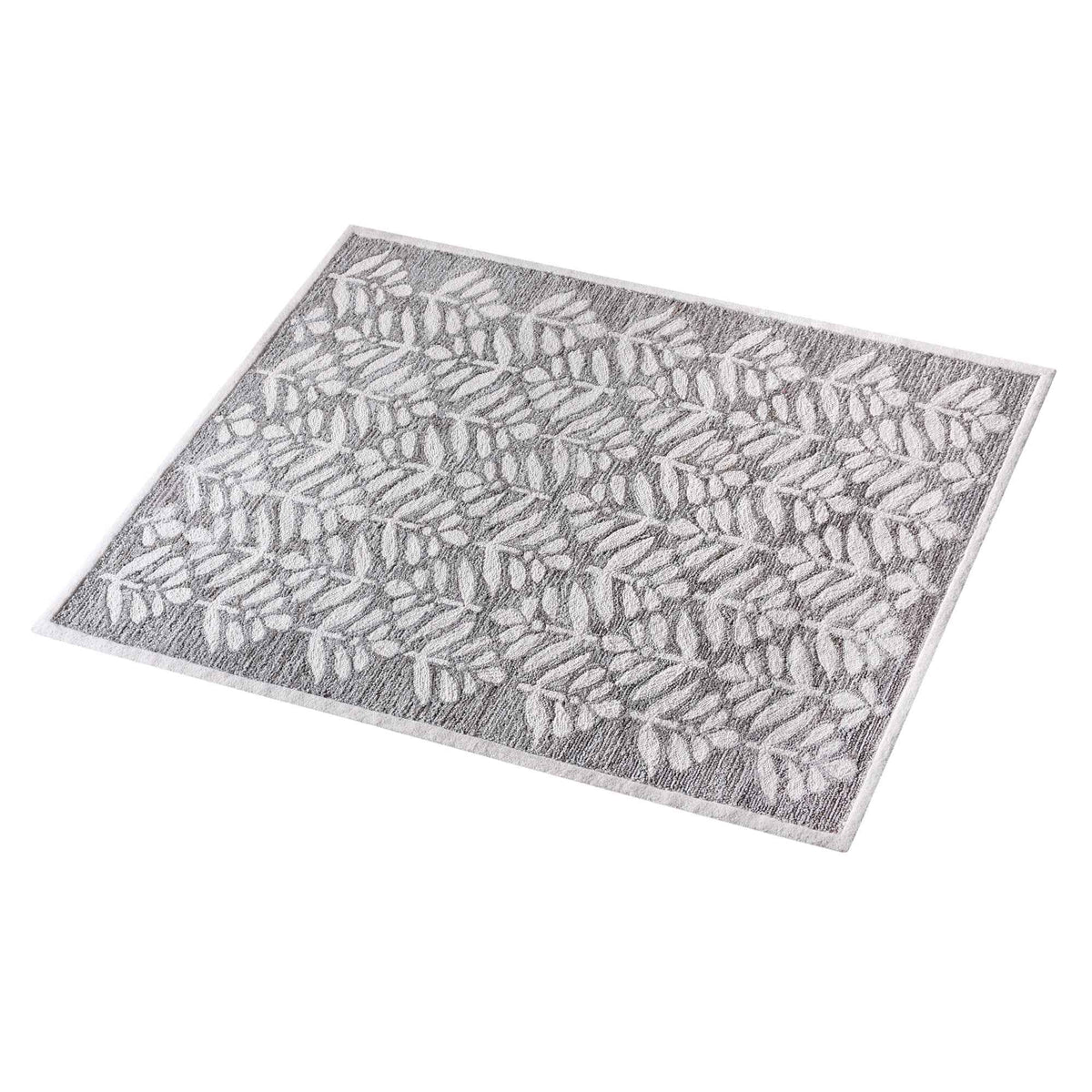 Monolith & Heart Besar-II Hand-Tufted Recycled Denim & Wool Rug, Beige & White