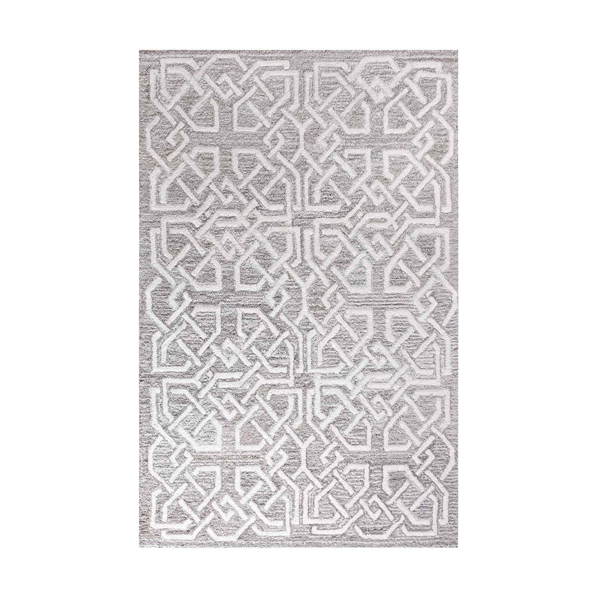 Monolith & Heart Botner-II Hand-Tufted Recycled Denim & Wool Rug, Beige & Ivory