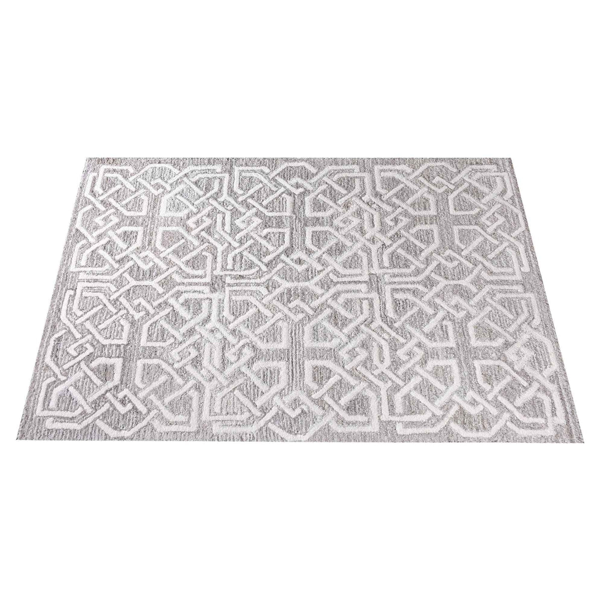 Monolith & Heart Botner-II Hand-Tufted Recycled Denim & Wool Rug, Beige & Ivory