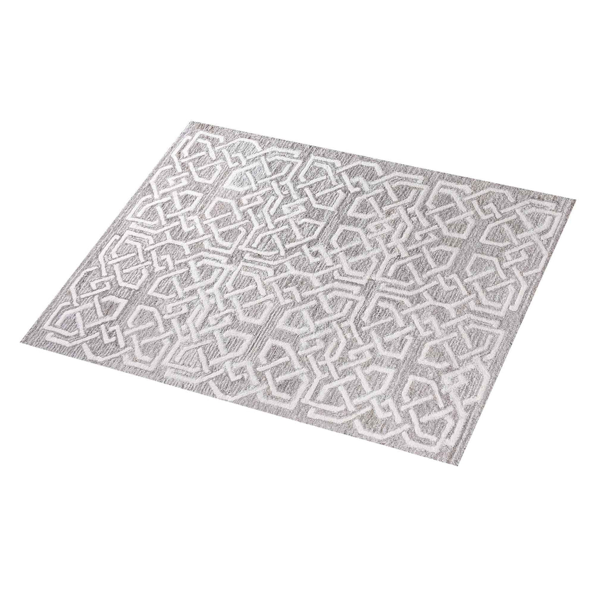 Monolith & Heart Botner-II Hand-Tufted Recycled Denim & Wool Rug, Beige & Ivory