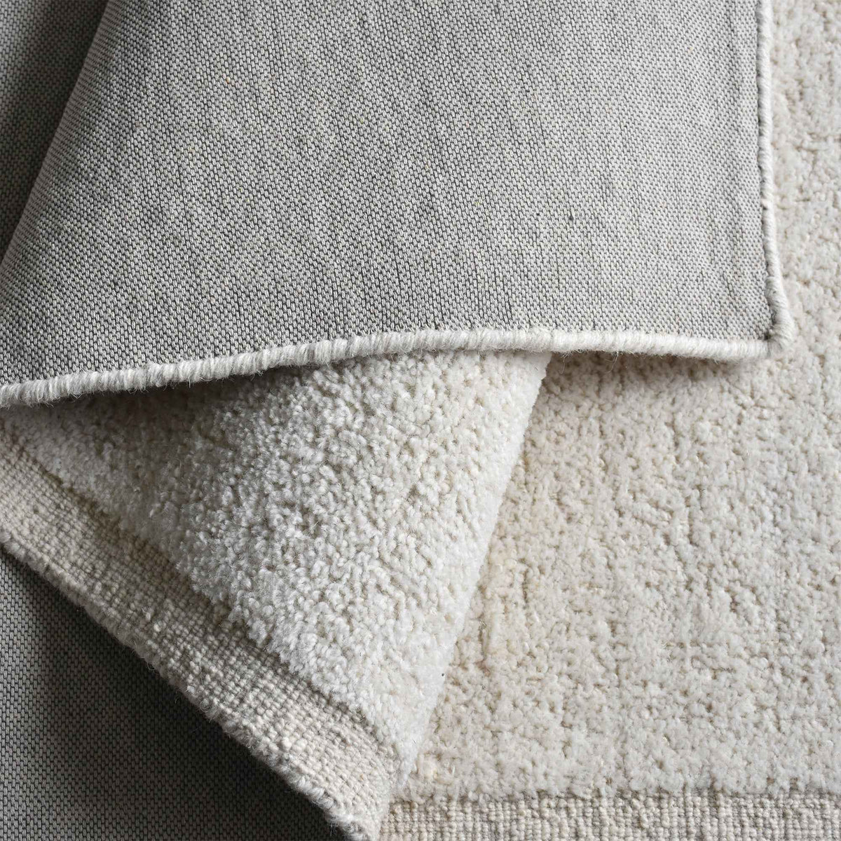 Monolith & Heart Bouvet Hand-Woven Wool Rug, High Pile, Ivory, Multiple Sizes