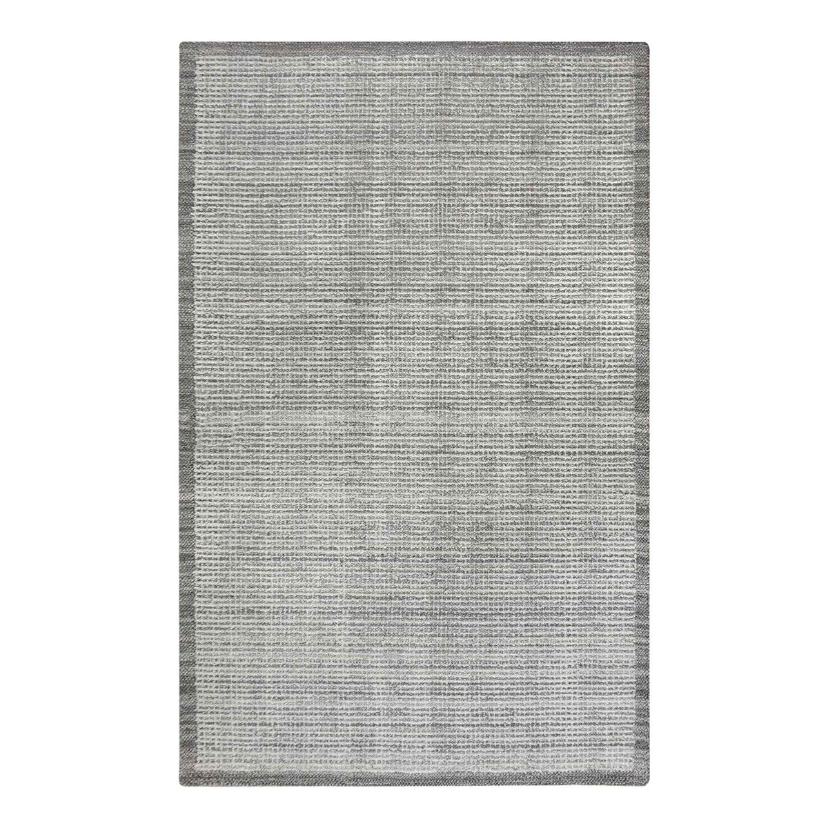 Monolith & Heart Bramble Hand-Woven Wool Rug, Ivory and Grey, Multiple Sizes