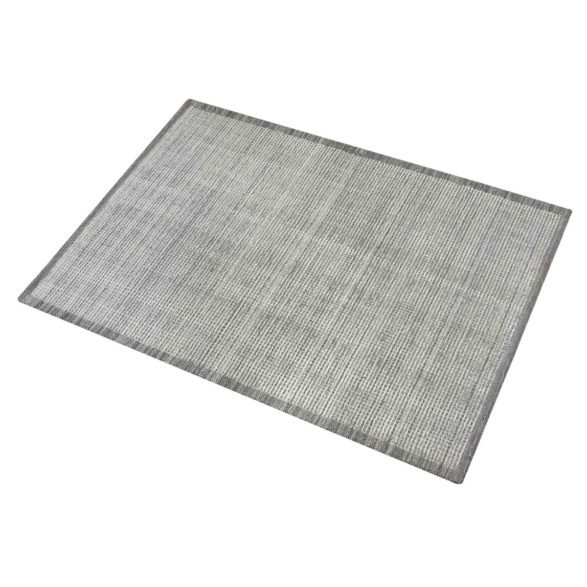 Monolith & Heart Bramble Hand-Woven Wool Rug, Ivory and Grey, Multiple Sizes
