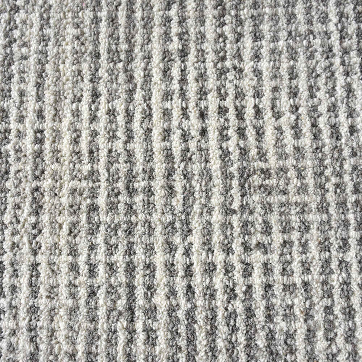 Monolith & Heart Bramble Hand-Woven Wool Rug, Ivory and Grey, Multiple Sizes