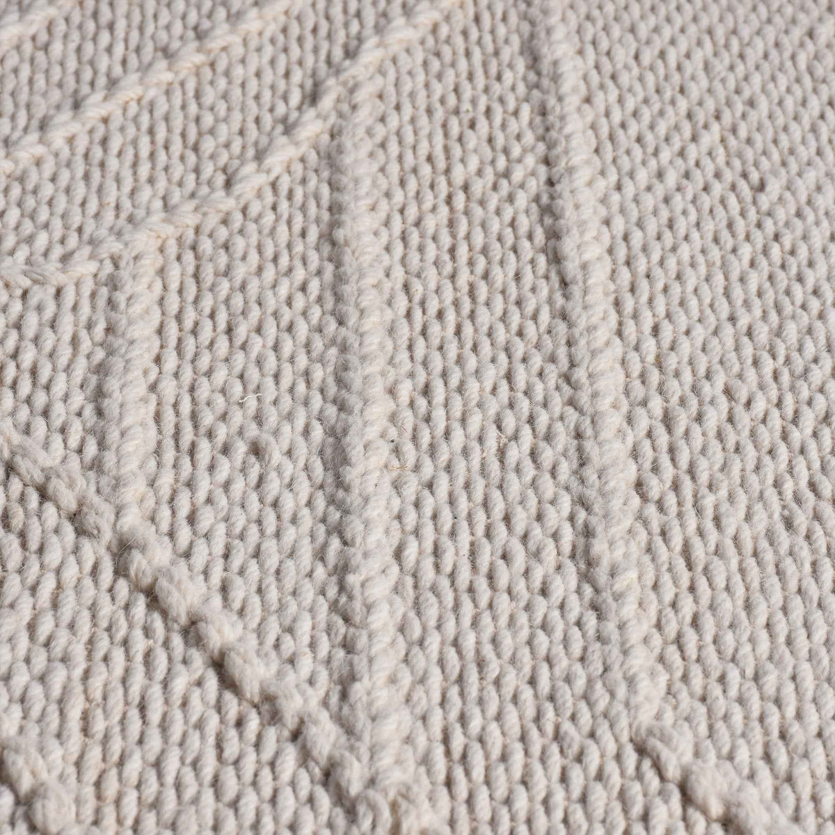 Monolith & Heart Brasov Punja Kelim Wool & Cotton Rug, Natural White