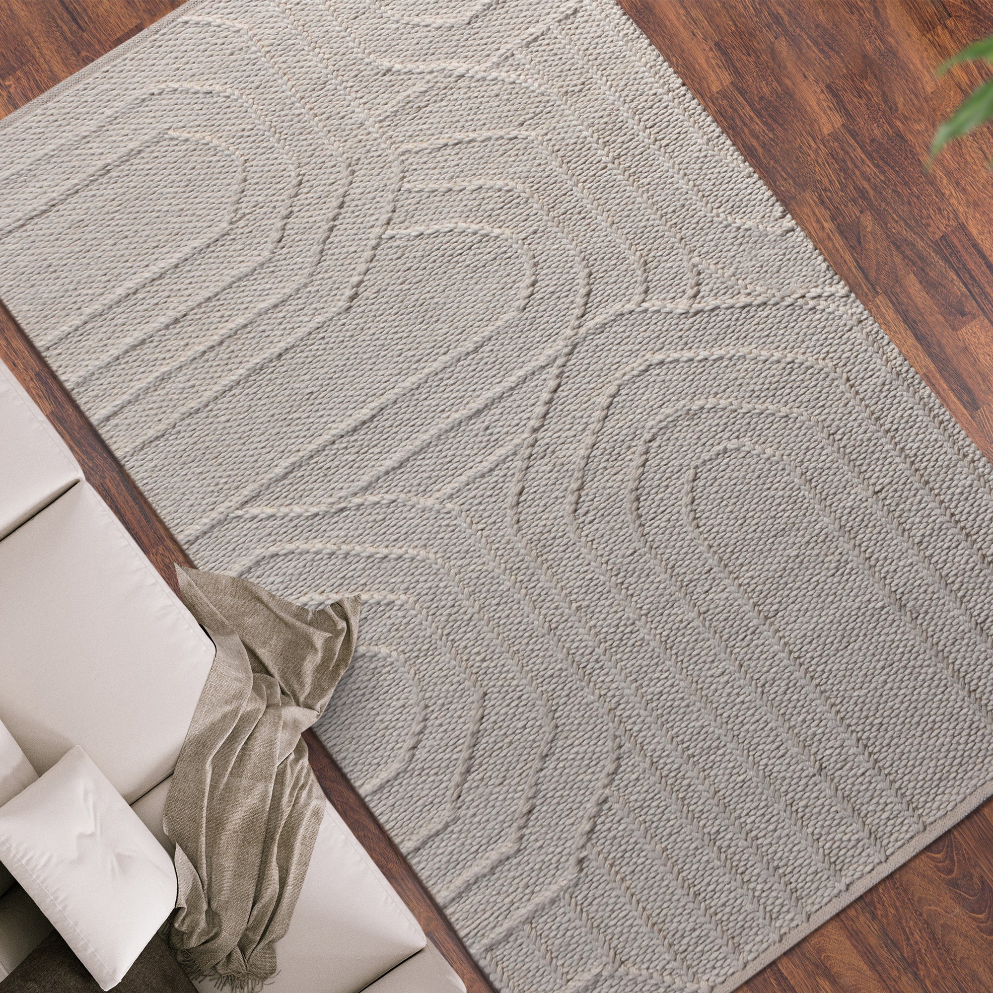 Area Rug, Bedroom Rug, Living Room Rug, Living Area Rug, Indian Rug, Office Carpet, Office Rug, Shop Rug Online, Wool, Cotton, Natural White, Punja, Flat Weave, abstract