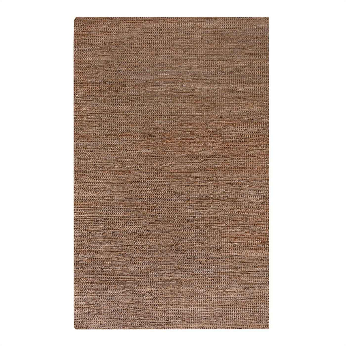 Monolith & Heart Brayton Hand-Woven Leather & Jute Rug, Natural & Beige