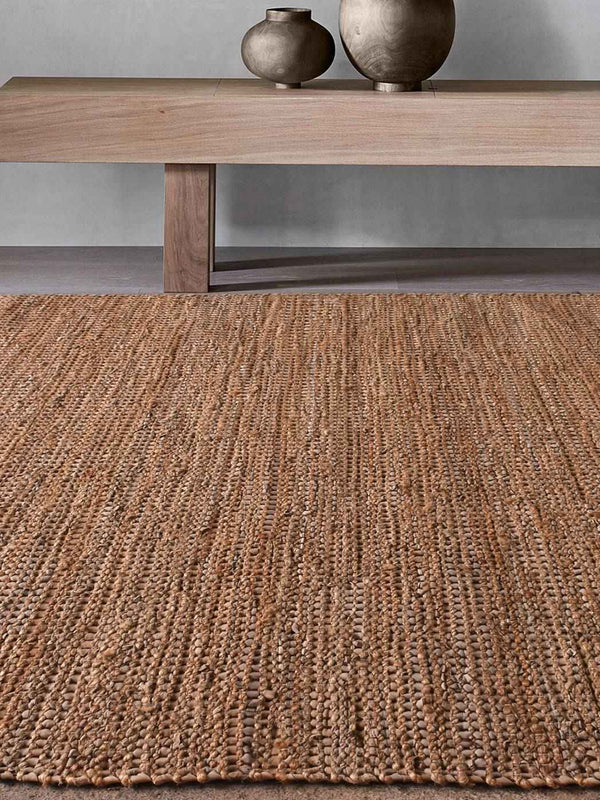 BRAYTON RUG - LEATHER/ JUTE