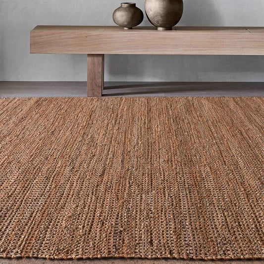 BRAYTON RUG - LEATHER/ JUTE