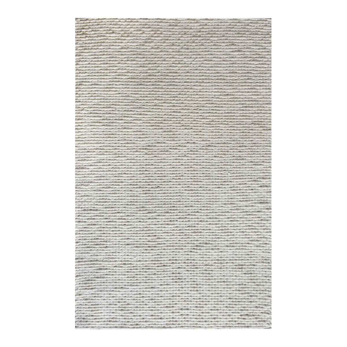 Monolith & Heart Brenda-II Hand-Woven Wool Rug, Natural White