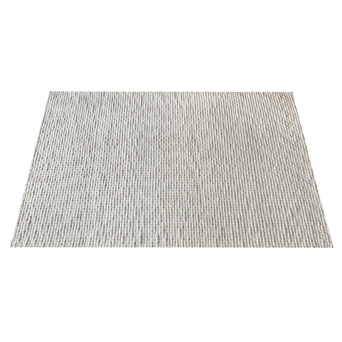 Monolith & Heart Brenda-II Hand-Woven Wool Rug, Natural White
