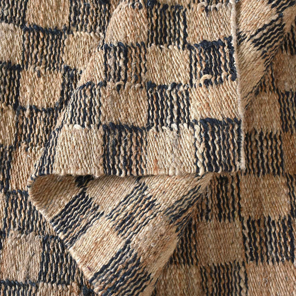 Monolith & Heart Brioso Hand-Carved Jute Rug, Natural & Charcoal