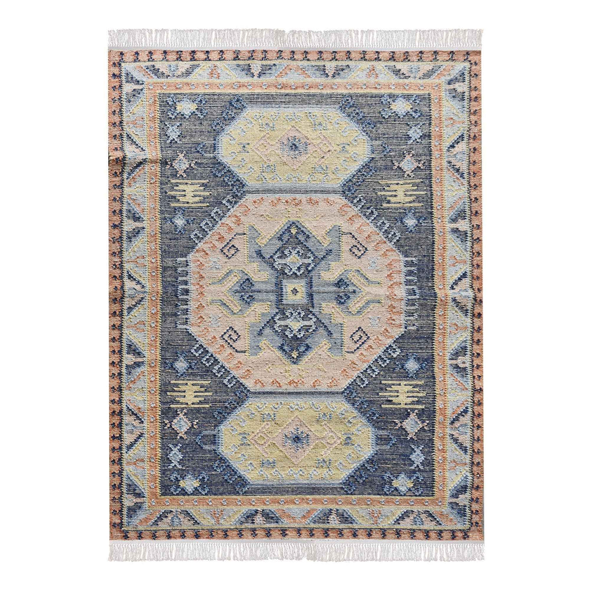 Monolith & Heart Bunbury Punja Hand-Woven Hemp & Wool Rug, Multi