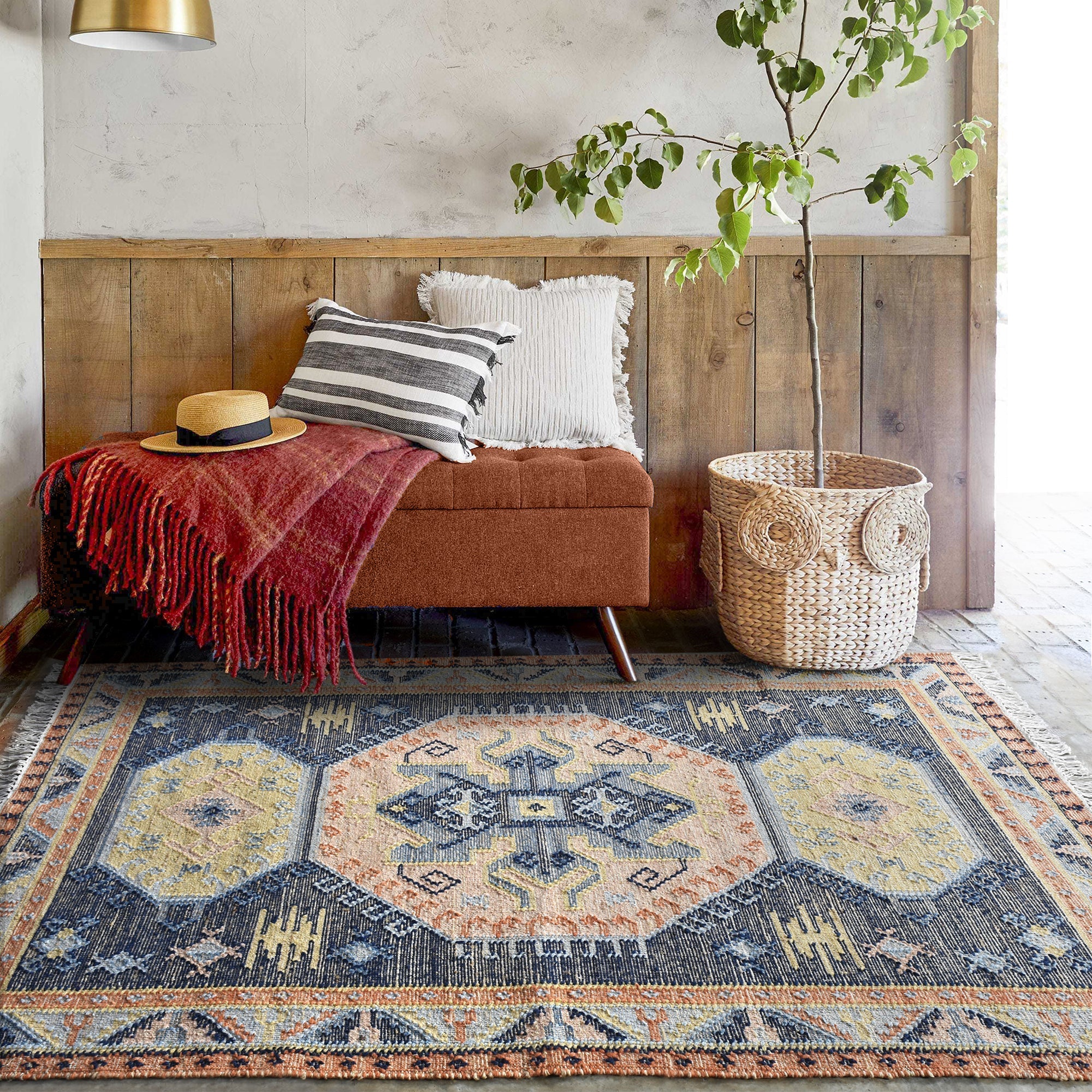 Area Rug, Bedroom Rug, Living Room Rug, Living Area Rug, Indian Rug, Office Carpet, Office Rug, Shop Rug Online, Hemp, Wool, Multi, Punja, Flat Weave, intricate