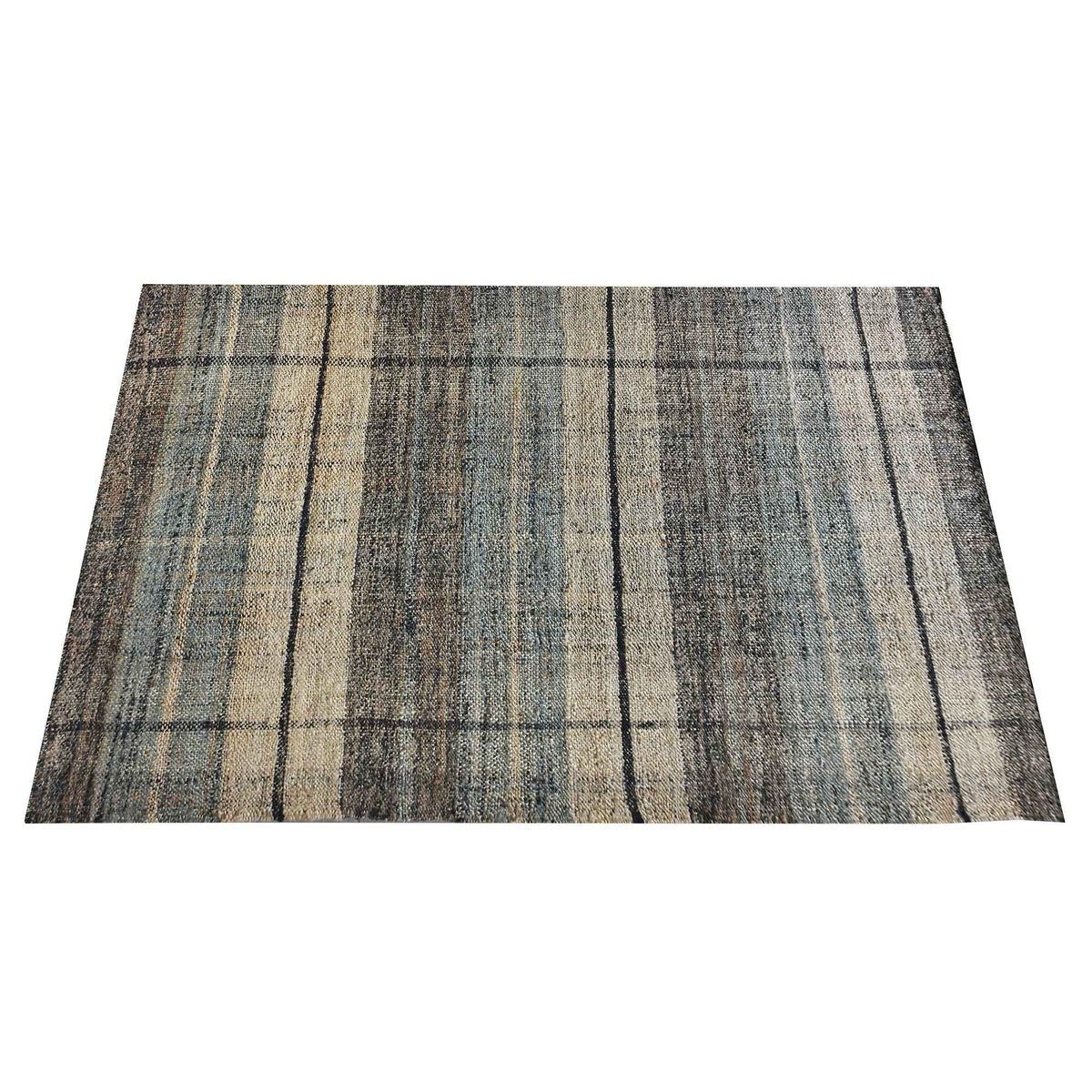 Monolith & Heart Busto Punja Hand-Woven Hemp & Wool Rug, Natural, Sage & Charcoal