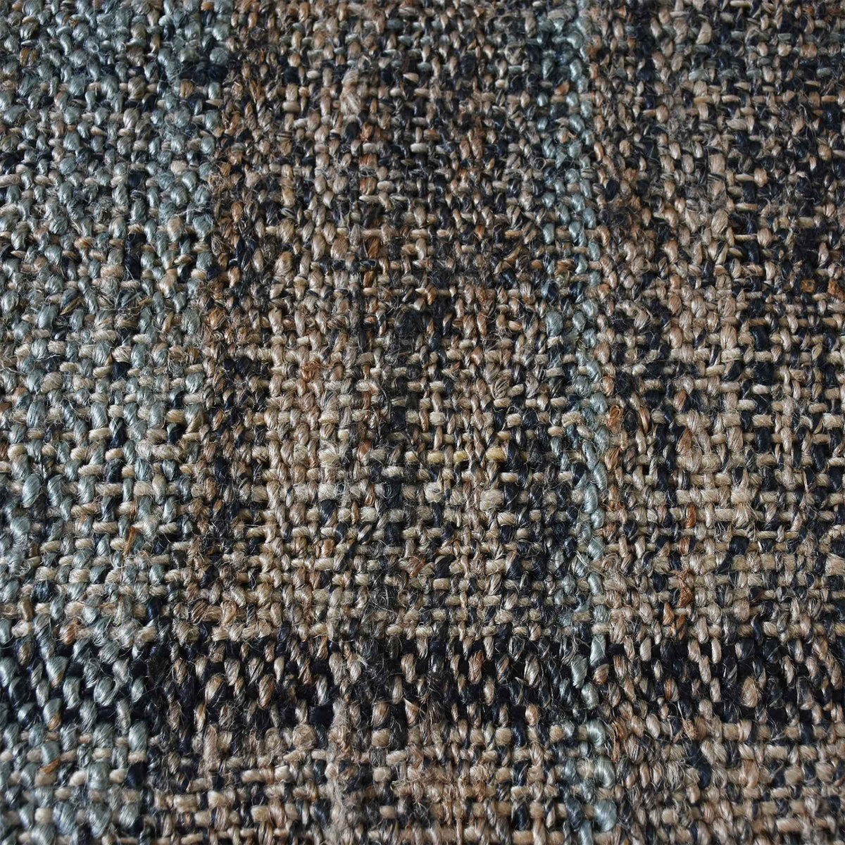Monolith & Heart Busto Punja Hand-Woven Hemp & Wool Rug, Natural, Sage & Charcoal