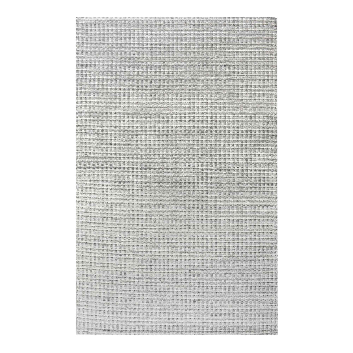 Monolith & Heart Caddie Hand-Woven Wool Rug, Natural White & Grey