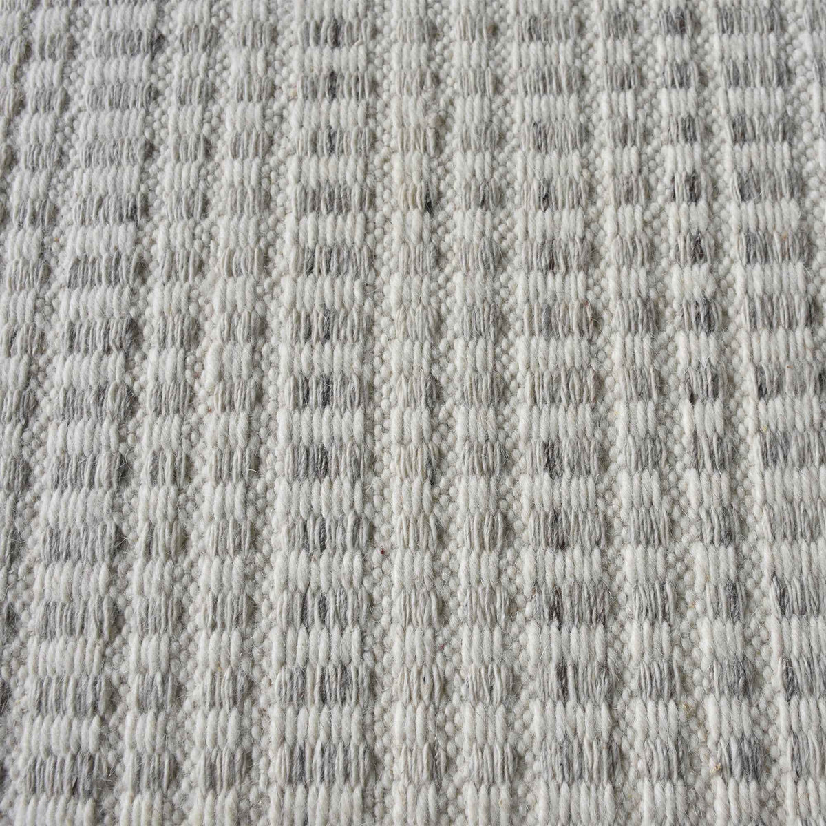 Monolith & Heart Caddie Hand-Woven Wool Rug, Natural White & Grey
