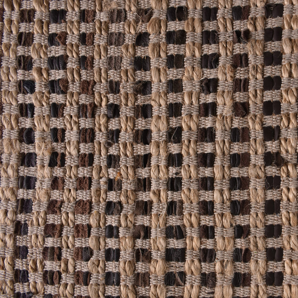 CAHILL RUG - LEATHER/ JUTE