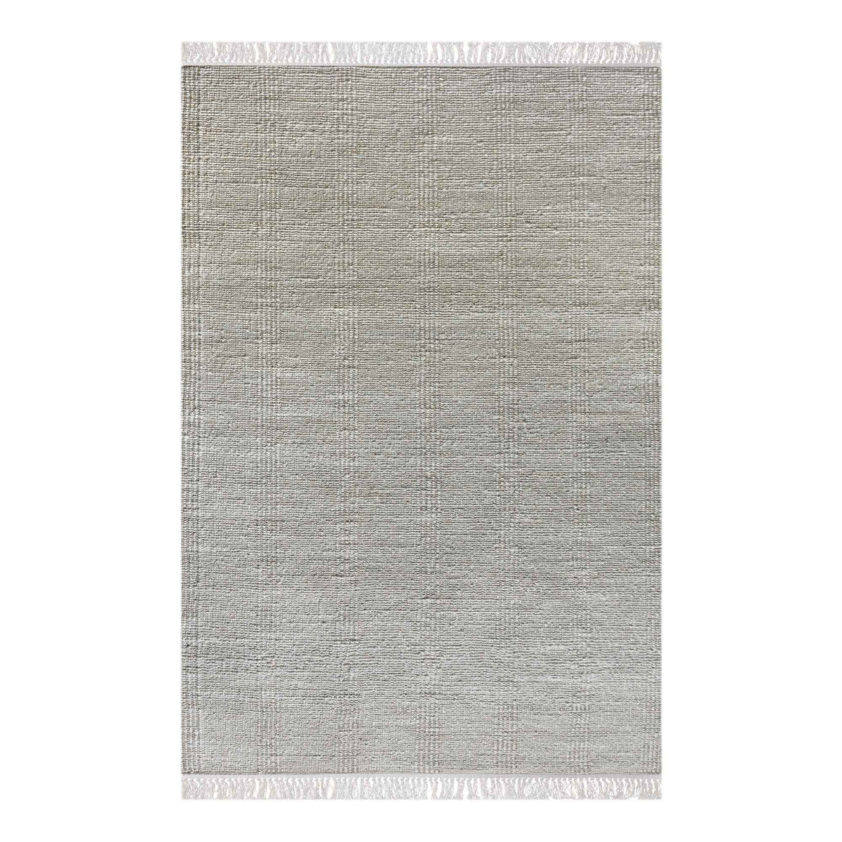 Monolith & Heart Calumet Punja Kelim Jute Rug, Natural White & Natural