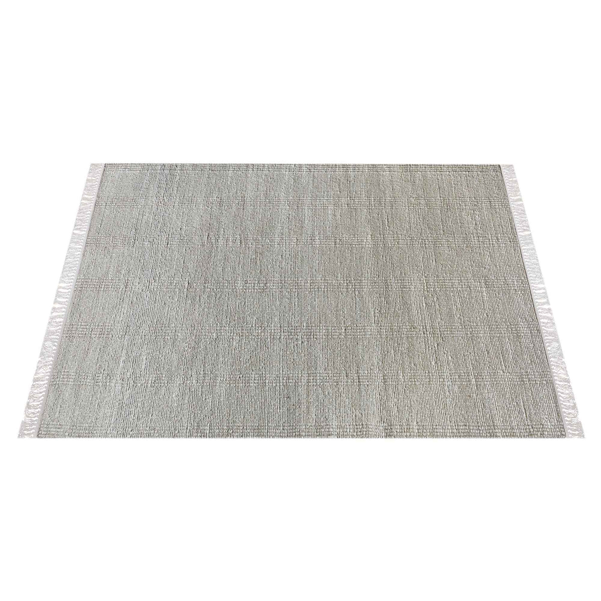 Monolith & Heart Calumet Punja Kelim Jute Rug, Natural White & Natural