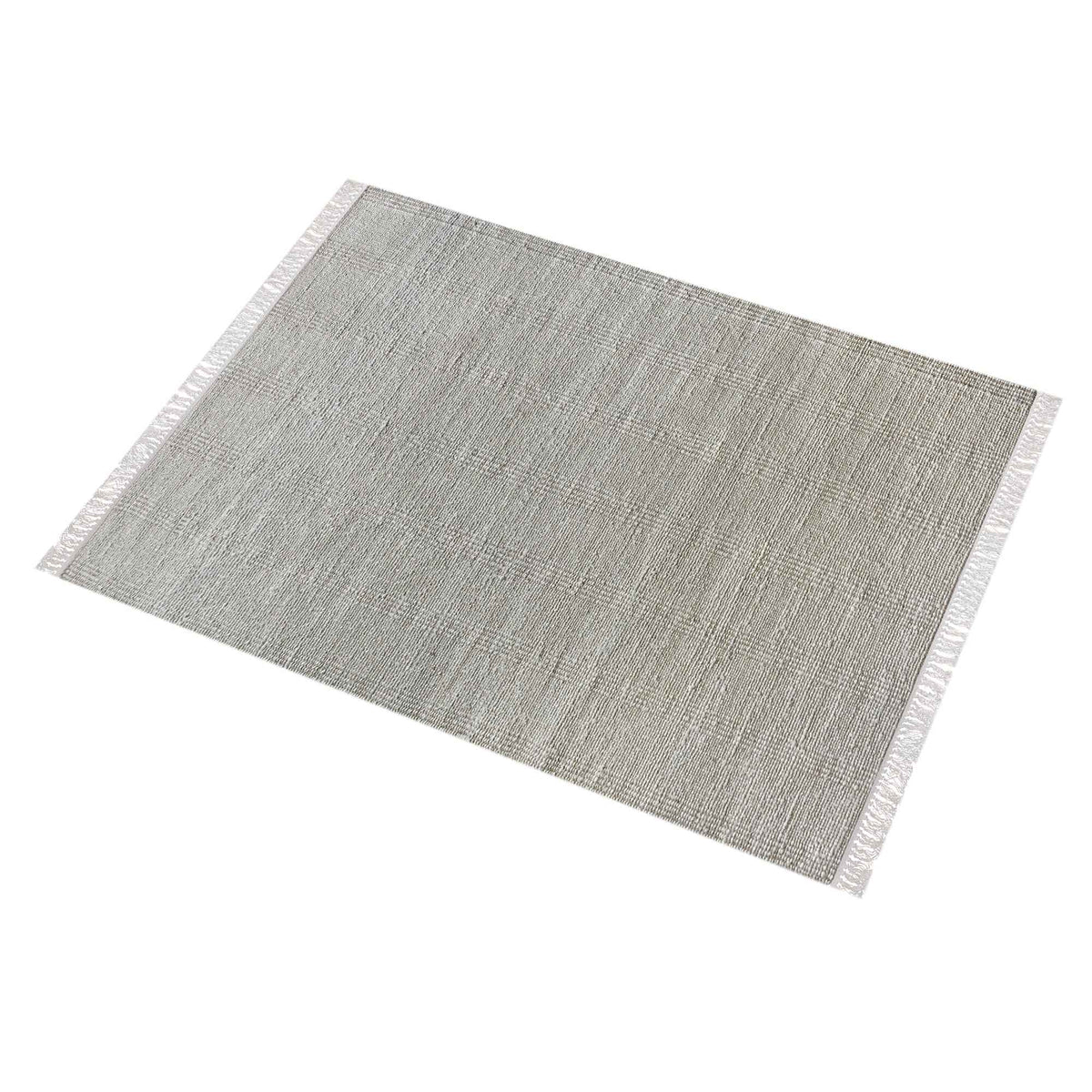 Monolith & Heart Calumet Punja Kelim Jute Rug, Natural White & Natural