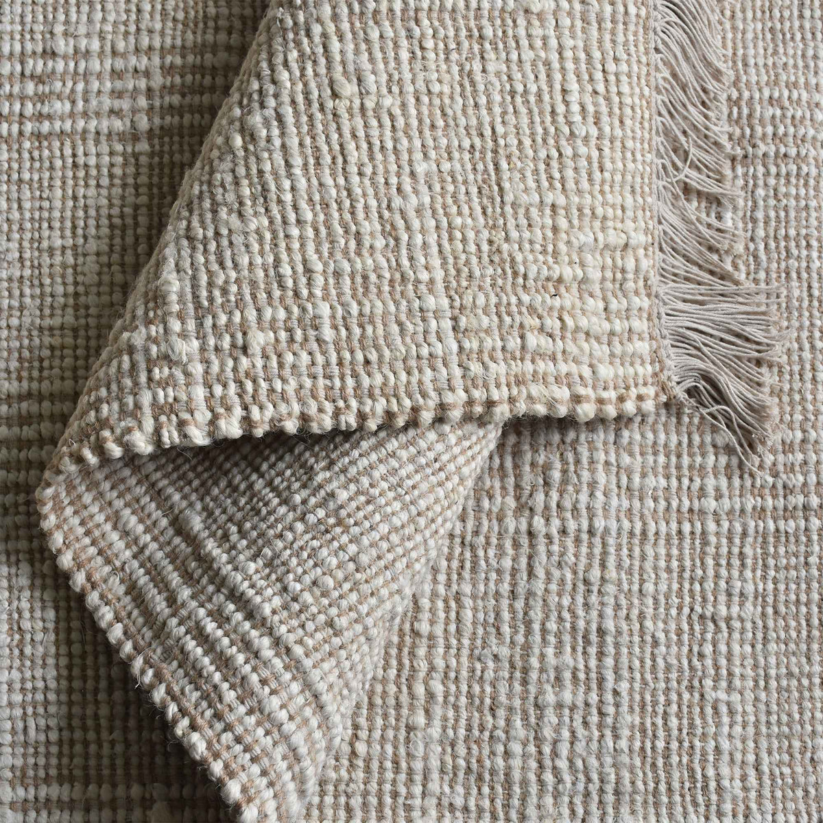 Monolith & Heart Calumet Punja Kelim Jute Rug, Natural White & Natural