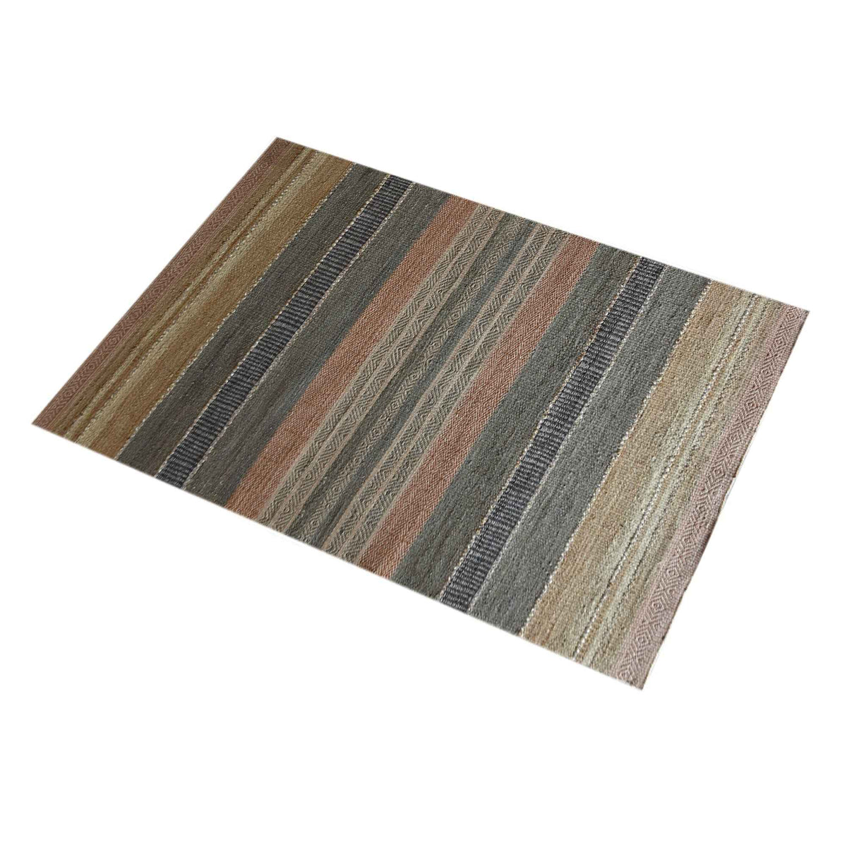 Monolith & Heart Cambrai Hand-Woven Hemp & Wool Rug, Multi