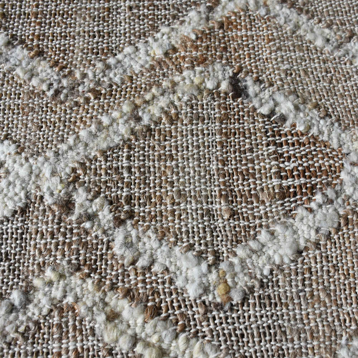 Monolith & Heart Camsell Punja Hand-Woven Hemp & Wool Rug, Natural & Natural White