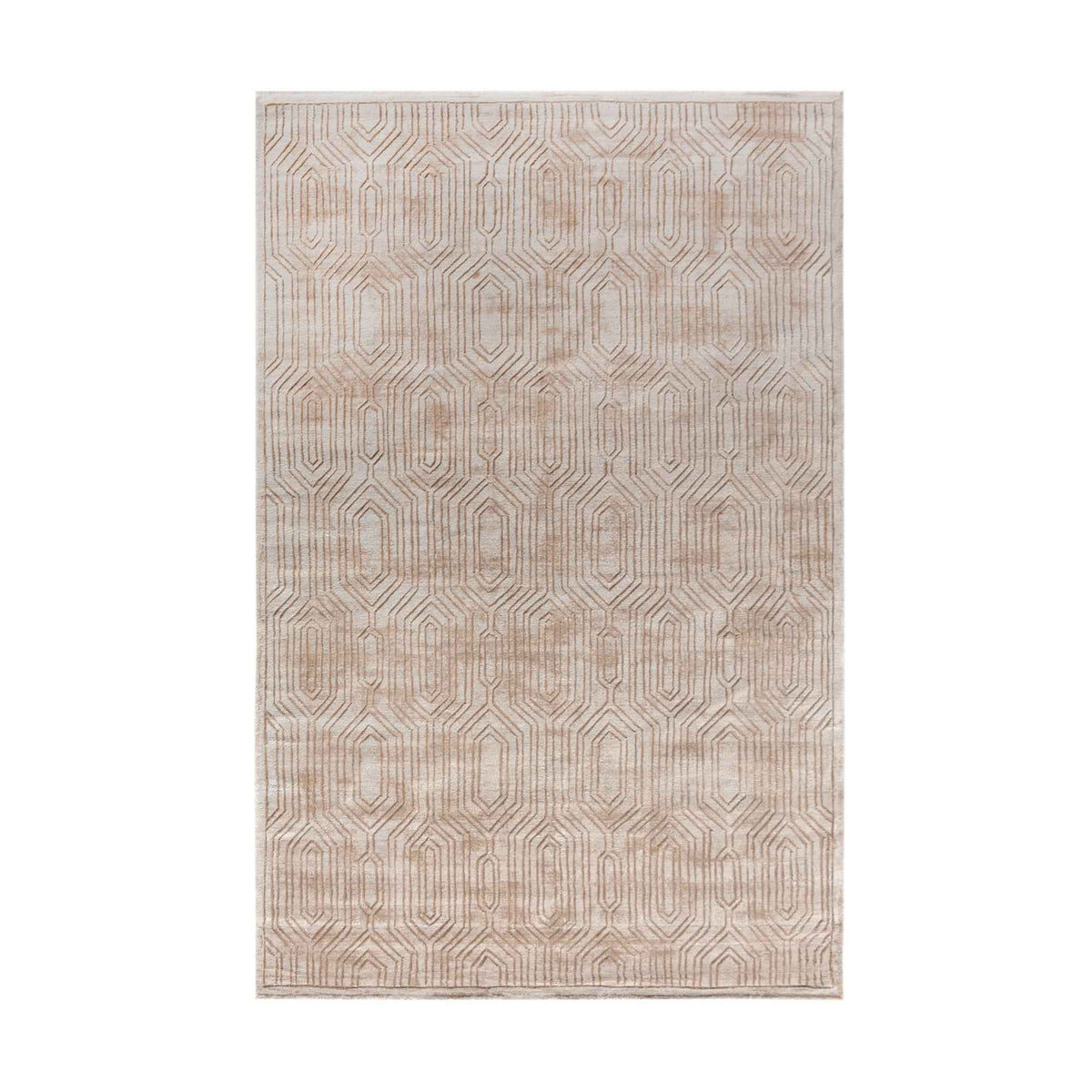 Monolith & Heart Caricom Hand-Woven Viscose & Jute Rug, Beige