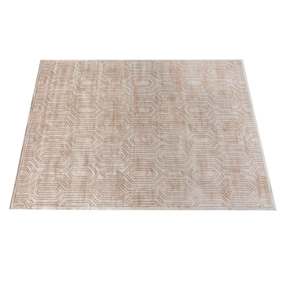 Monolith & Heart Caricom Hand-Woven Viscose & Jute Rug, Beige