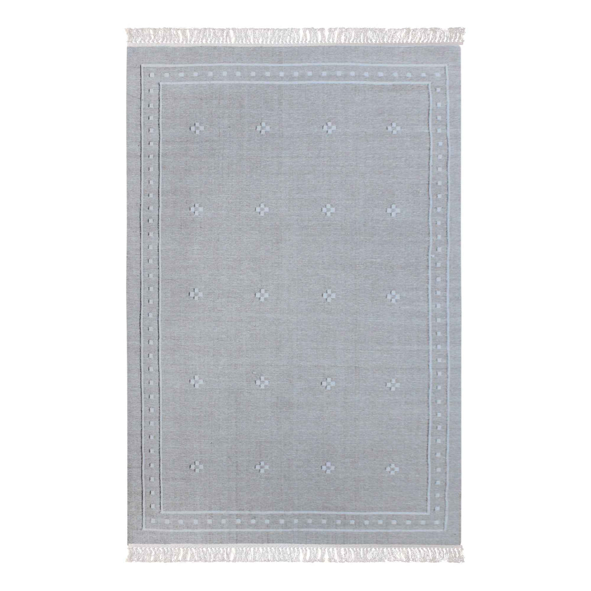 Monolith & Heart Cartigan Hand-Woven Recycled Polypropylene & PET Rug, Beige & Natural White