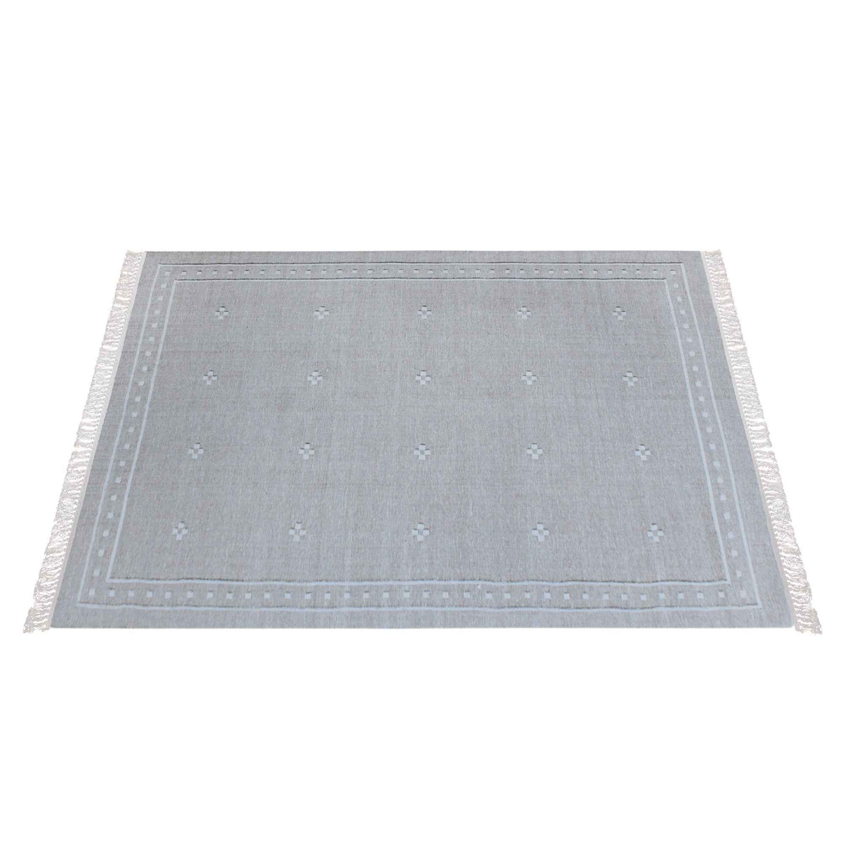 Monolith & Heart Cartigan Hand-Woven Recycled Polypropylene & PET Rug, Beige & Natural White